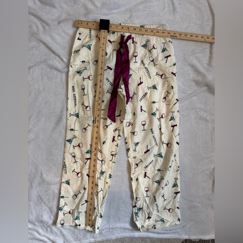 Nautica Sleepwear, Women's Cocktail Print Pajama Pants Waist, Size M
